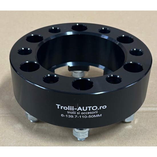 Flanse distantiere 50mm 6x139,7 M12X1,25 CB 110 Nissan Patrol Y60/Y61 cu inel de centare decupat