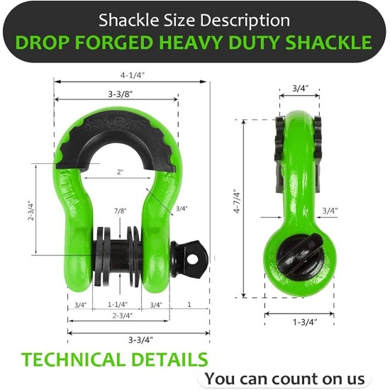 Ochete 3/4 cu protecții de 4,75 t cu izolatoare anti-zdrăngănit
