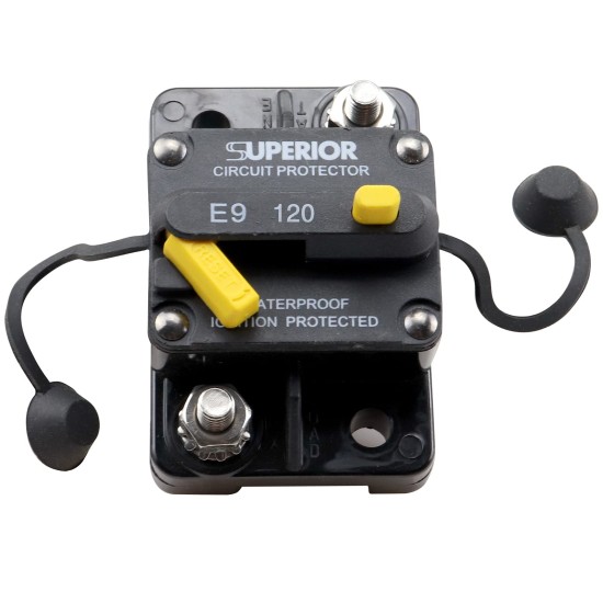 Siguranță automată 120A pentru troliu auto – protecție suprasarcină 12–48V