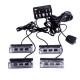 Stroboscoape Auto LED COB – 4 Module, 8W, 12V, Galben, cu Suport și Comutator ON/OFF