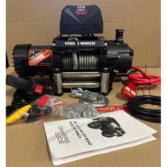 Troliu auto electric Visoli 10000lbs/4536kg cu sufa de otel 12v 